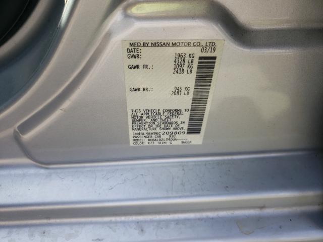 Photo 9 VIN: 1N4BL4BV9KC209809 - NISSAN ALTIMA S 