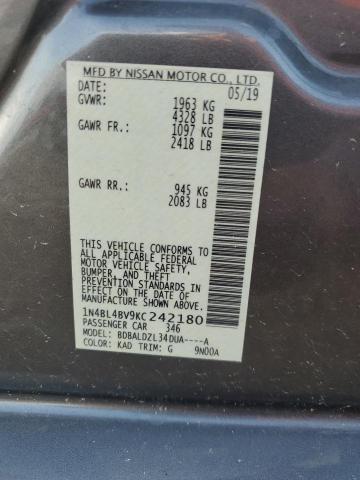 Photo 11 VIN: 1N4BL4BV9KC242180 - NISSAN ALTIMA S 