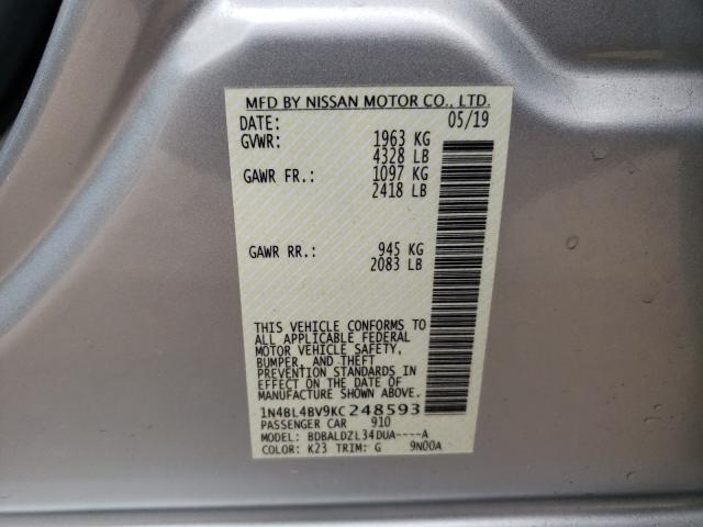 Photo 9 VIN: 1N4BL4BV9KC248593 - NISSAN ALTIMA S 