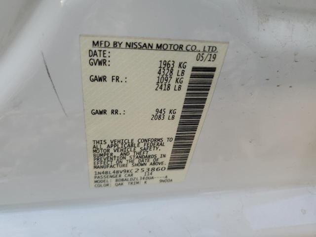 Photo 12 VIN: 1N4BL4BV9KC253860 - NISSAN ALTIMA 