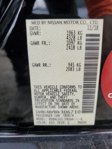 Photo 12 VIN: 1N4BL4BV9KN306710 - NISSAN ALTIMA 