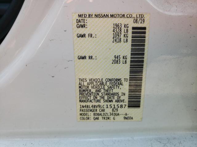 Photo 11 VIN: 1N4BL4BV9LC151587 - NISSAN ALTIMA 