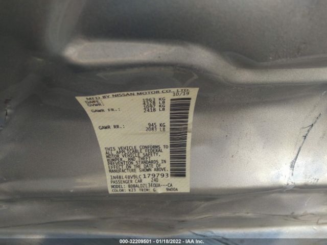 Photo 8 VIN: 1N4BL4BV9LC179793 - NISSAN ALTIMA 