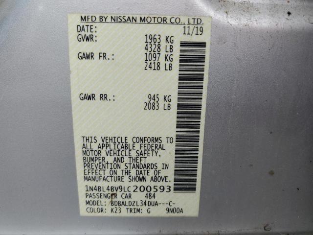 Photo 12 VIN: 1N4BL4BV9LC200593 - NISSAN ALTIMA S 