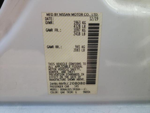 Photo 9 VIN: 1N4BL4BV9LC208080 - NISSAN ALTIMA S 