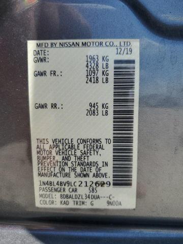 Photo 11 VIN: 1N4BL4BV9LC212629 - NISSAN ALTIMA S 