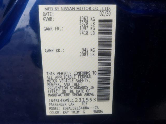 Photo 9 VIN: 1N4BL4BV9LC231553 - NISSAN ALTIMA 