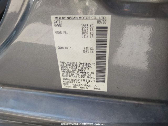 Photo 8 VIN: 1N4BL4BV9LC285371 - NISSAN ALTIMA 