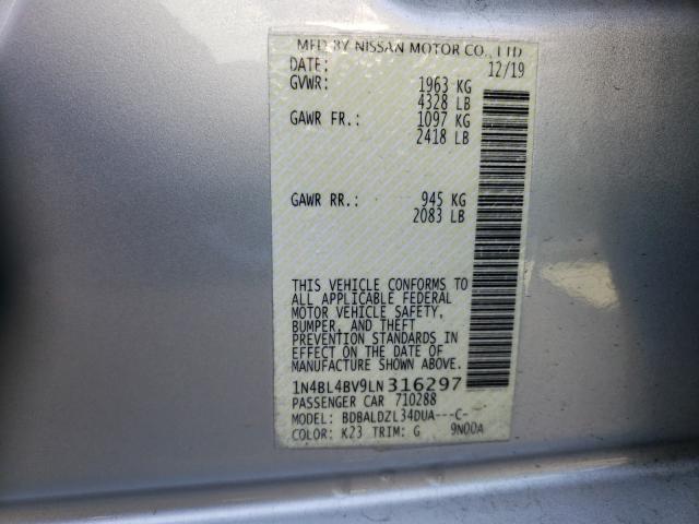 Photo 9 VIN: 1N4BL4BV9LN316297 - NISSAN ALTIMA S 