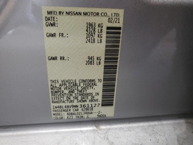 Photo 11 VIN: 1N4BL4BV9MN361127 - NISSAN ALTIMA 