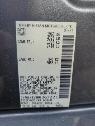 Photo 11 VIN: 1N4BL4BV9MN367221 - NISSAN ALTIMA 