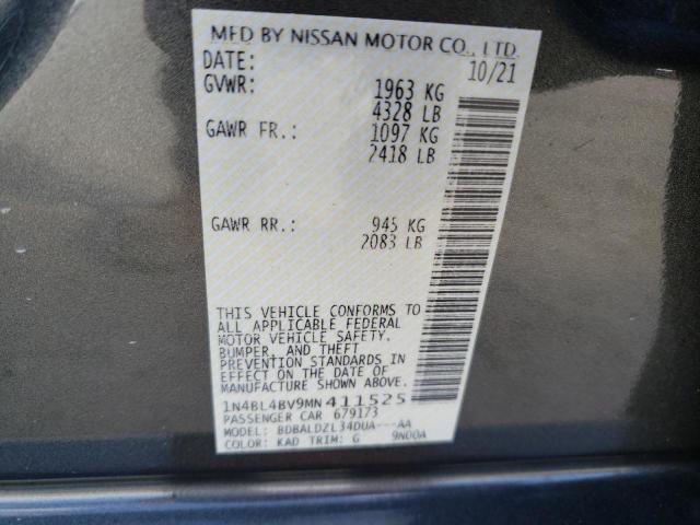 Photo 9 VIN: 1N4BL4BV9MN411525 - NISSAN ALTIMA S 