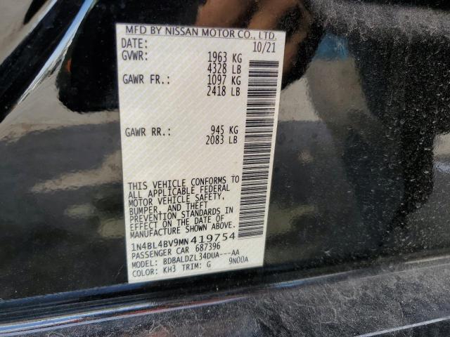 Photo 11 VIN: 1N4BL4BV9MN419754 - NISSAN ALTIMA 