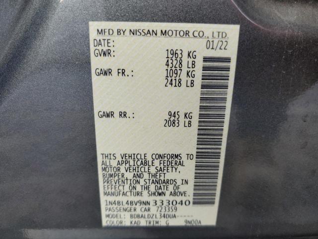 Photo 12 VIN: 1N4BL4BV9NN333040 - NISSAN ALTIMA 