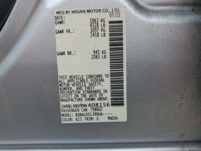 Photo 11 VIN: 1N4BL4BV9NN408156 - NISSAN ALTIMA 