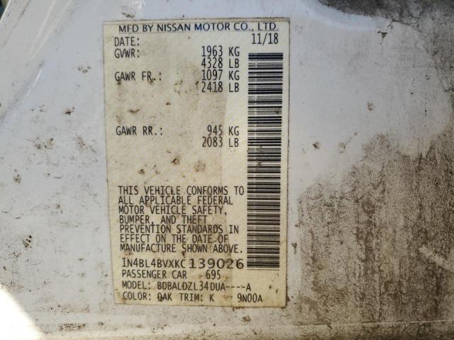 Photo 11 VIN: 1N4BL4BVXKC139026 - NISSAN ALTIMA S 