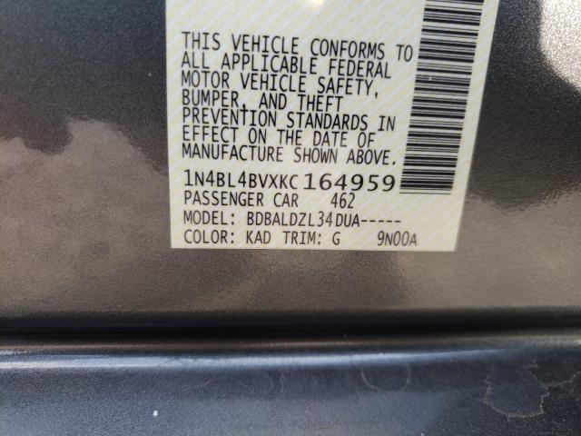 Photo 9 VIN: 1N4BL4BVXKC164959 - NISSAN ALTIMA S 