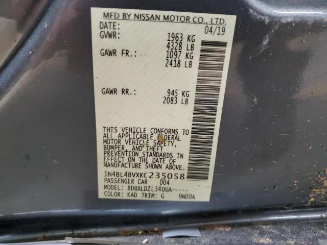 Photo 11 VIN: 1N4BL4BVXKC235058 - NISSAN ALTIMA S 