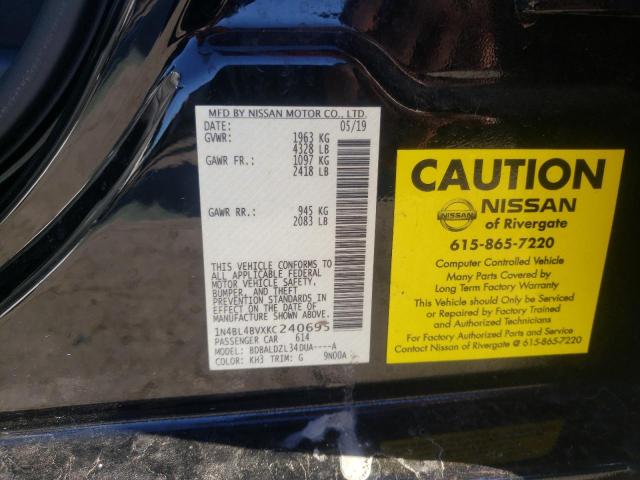 Photo 11 VIN: 1N4BL4BVXKC240695 - NISSAN ALTIMA S 