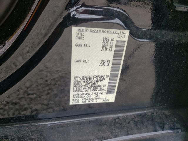 Photo 9 VIN: 1N4BL4BVXKC242463 - NISSAN ALTIMA S 