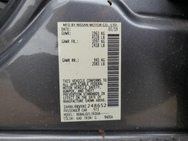 Photo 11 VIN: 1N4BL4BVXKC248652 - NISSAN ALTIMA 