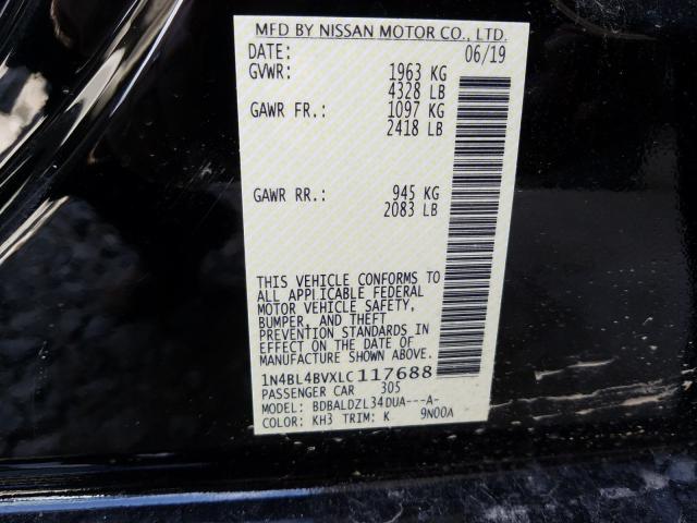 Photo 9 VIN: 1N4BL4BVXLC117688 - NISSAN ALTIMA S 