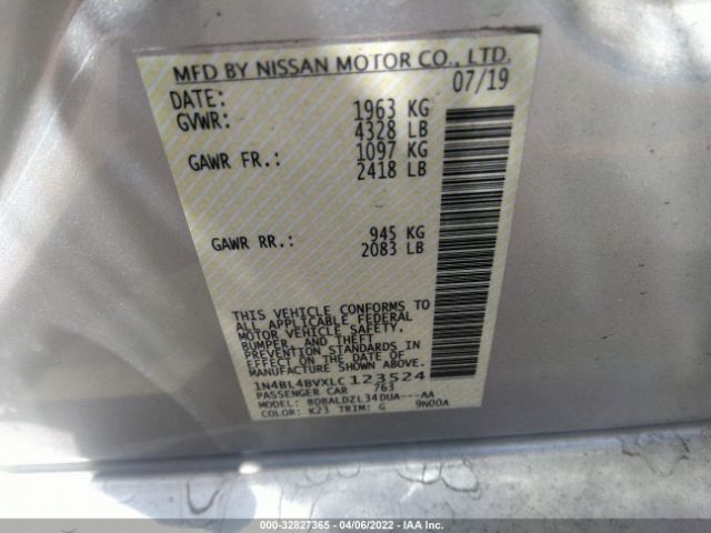 Photo 8 VIN: 1N4BL4BVXLC123524 - NISSAN ALTIMA 