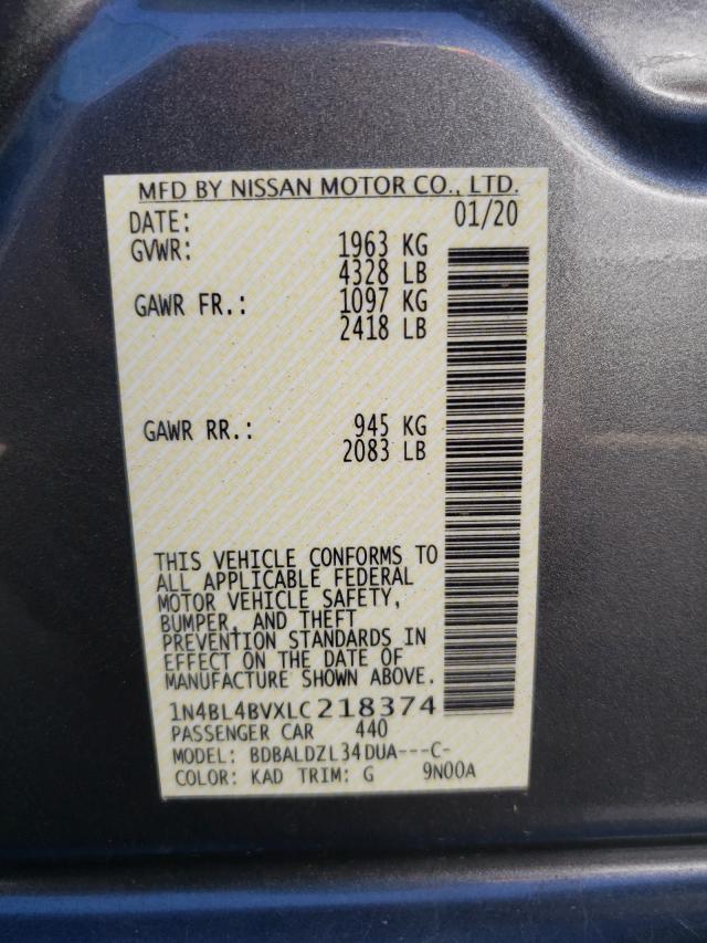 Photo 9 VIN: 1N4BL4BVXLC218374 - NISSAN ALTIMA S 