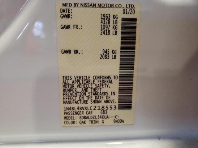 Photo 12 VIN: 1N4BL4BVXLC218553 - NISSAN ALTIMA S 