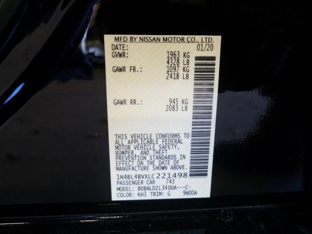 Photo 9 VIN: 1N4BL4BVXLC221498 - NISSAN ALTIMA S 