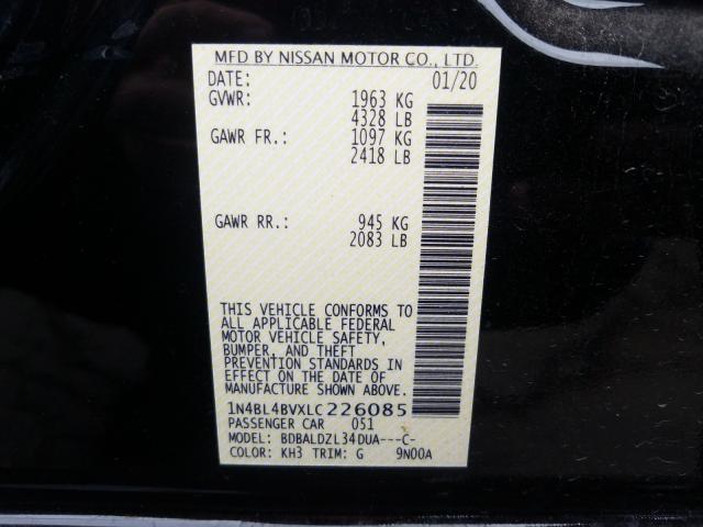 Photo 9 VIN: 1N4BL4BVXLC226085 - NISSAN ALTIMA S 