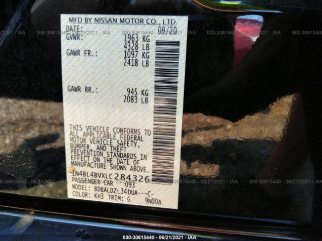 Photo 8 VIN: 1N4BL4BVXLC284326 - NISSAN ALTIMA 