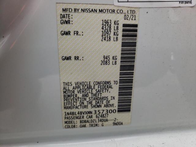 Photo 12 VIN: 1N4BL4BVXMN357300 - NISSAN ALTIMA S 