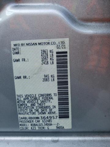 Photo 9 VIN: 1N4BL4BVXMN364957 - NISSAN ALTIMA S 