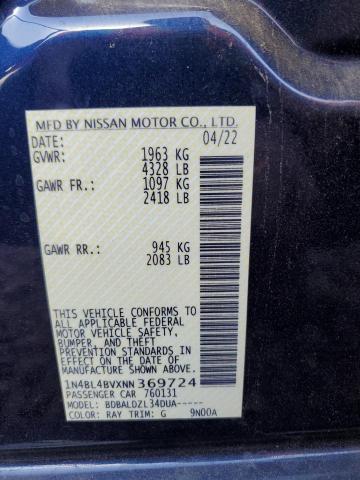 Photo 11 VIN: 1N4BL4BVXNN369724 - NISSAN ALTIMA 