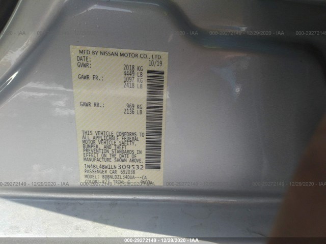 Photo 8 VIN: 1N4BL4BW1LN309532 - NISSAN ALTIMA 