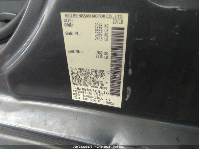 Photo 8 VIN: 1N4BL4BW3KN303116 - NISSAN ALTIMA 