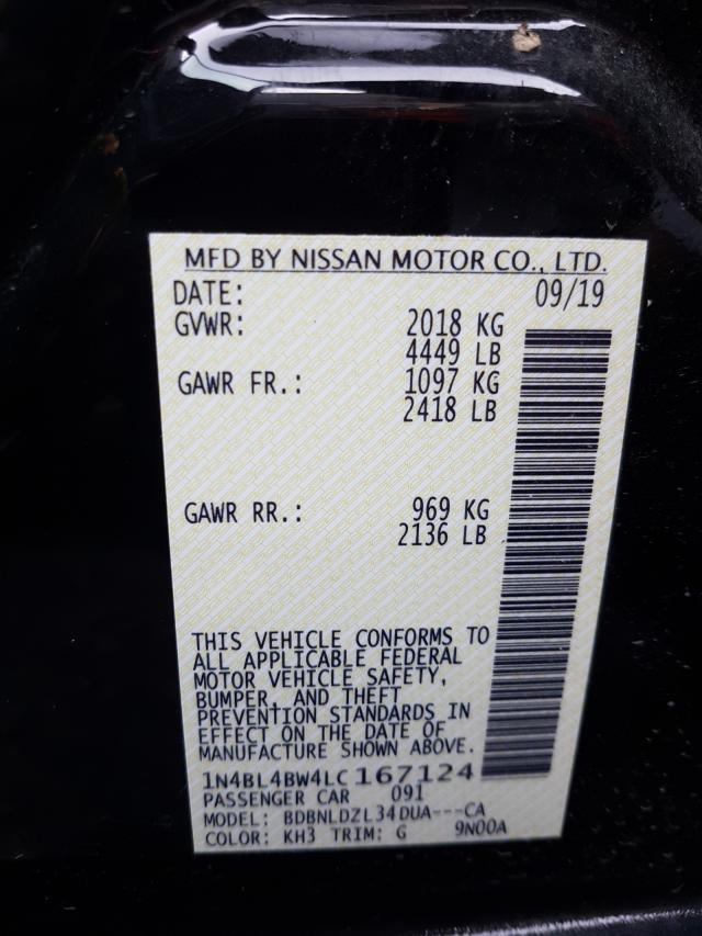 Photo 9 VIN: 1N4BL4BW4LC167124 - NISSAN ALTIMA S 