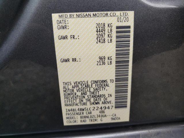 Photo 9 VIN: 1N4BL4BW5LC224947 - NISSAN ALTIMA S 