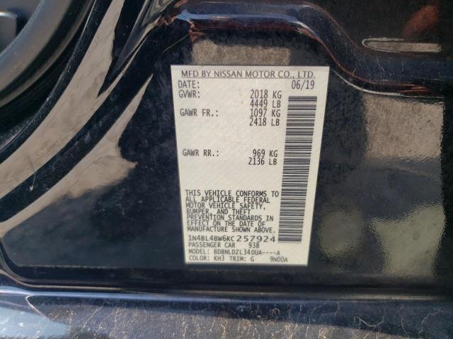 Photo 11 VIN: 1N4BL4BW6KC257924 - NISSAN ALTIMA S 