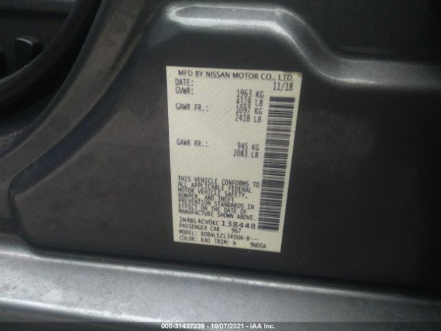 Photo 8 VIN: 1N4BL4CV0KC138448 - NISSAN ALTIMA 