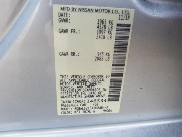 Photo 9 VIN: 1N4BL4CV0KC146534 - NISSAN ALTIMA SR 