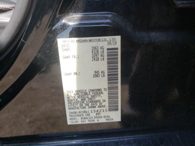 Photo 9 VIN: 1N4BL4CV0LC154215 - NISSAN ALTIMA SR 