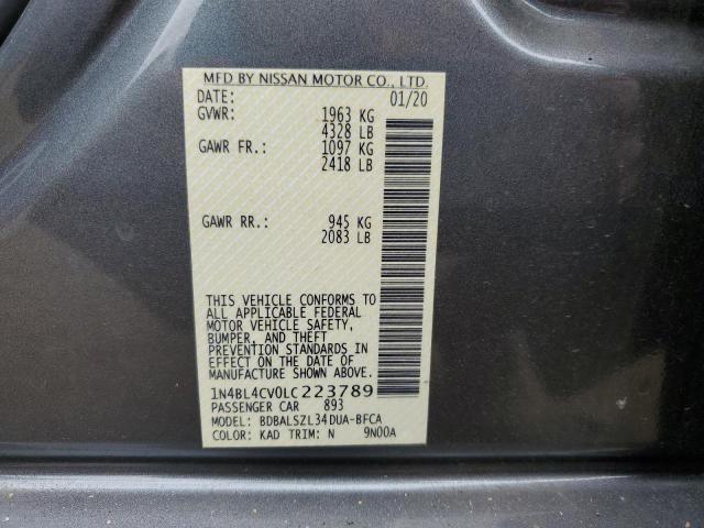 Photo 11 VIN: 1N4BL4CV0LC223789 - NISSAN ALTIMA SR 