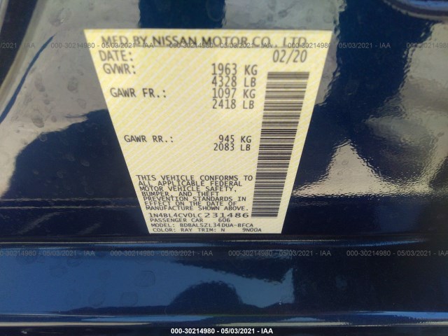 Photo 8 VIN: 1N4BL4CV0LC231486 - NISSAN ALTIMA SR 