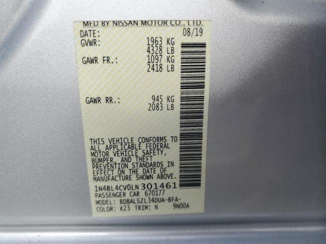 Photo 11 VIN: 1N4BL4CV0LN301461 - NISSAN ALTIMA SR 