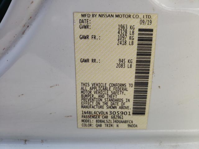 Photo 9 VIN: 1N4BL4CV0LN305901 - NISSAN ALTIMA SR 