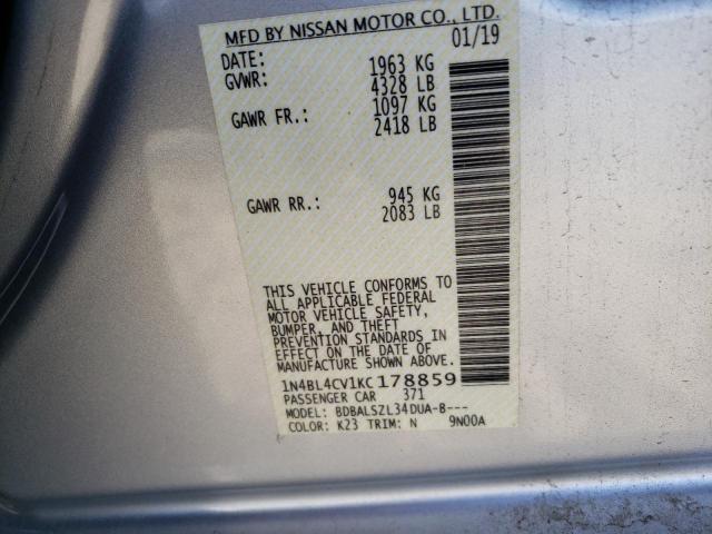 Photo 12 VIN: 1N4BL4CV1KC178859 - NISSAN ALTIMA SR 