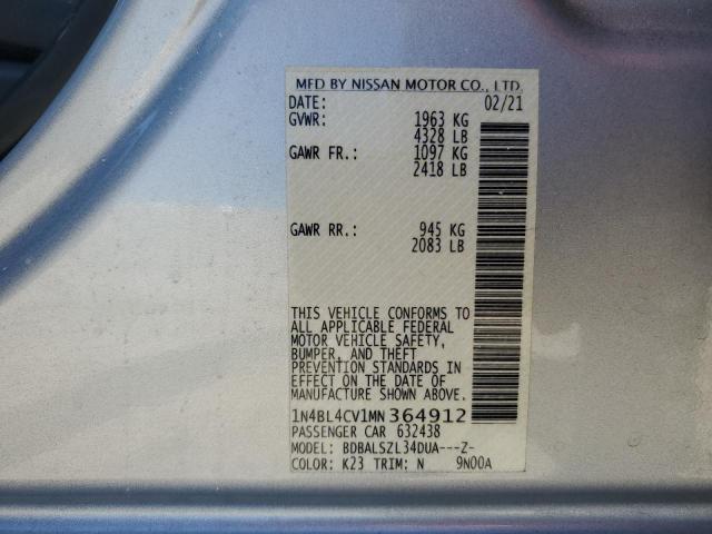 Photo 11 VIN: 1N4BL4CV1MN364912 - NISSAN ALTIMA SR 