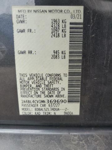 Photo 11 VIN: 1N4BL4CV1MN369690 - NISSAN ALTIMA SR 